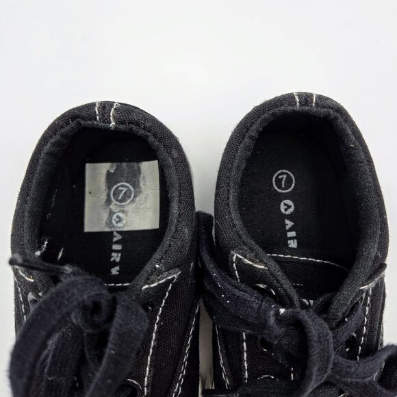 Airwalk Shoes Sneakers Rio Black White Canvas Youth Size 7 Lace Up Read - Picture 9 of 14